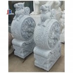 Chinese Stone Fengshui Door Block Statues Fengshui Foo Dogs Lions