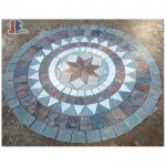 Cultured stone medallion floors slate medallion floor