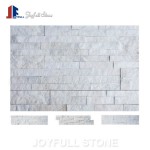 White quartzite panels white stone corners