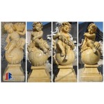 KC-303, Yellow Marble Nude Child Statue