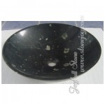 SI-058, Black Stone Vessel for Bathroom