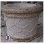  Granit Blumentopf Stein Pflanzer stone planter for garden 