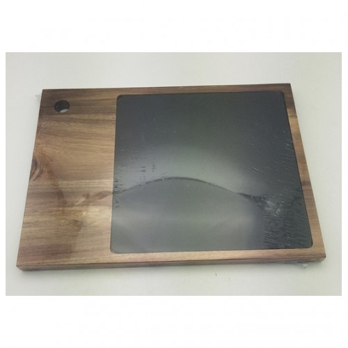 Slate and wood cheese board slate plates