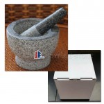 Black marble mortar and pestle