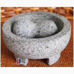 Black marble mortar and pestle