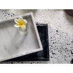Home Decorative Modern Green Square Marble Serving Tray