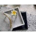 Decorative Rectangular Marble Bathroom Tray Design for hotel