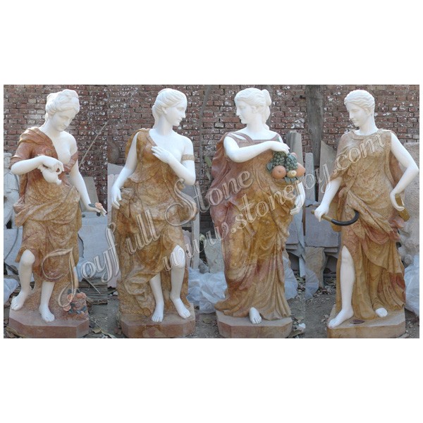 KLB-032, Female Garden Statues Marble Four Seasons