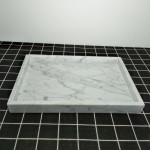 New Design White Square Marble Storage Vanity Trinket Tray