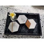 Home Decorative Modern Green Square Marble Serving Tray
