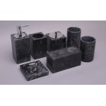 Dark grey Marble bathroom accessories 7 pieces a set