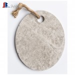 Beige marble cheese board oval shape