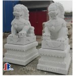 White marble Chinese guardian lion Chinese lion sculpture