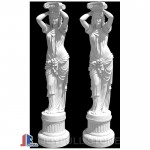 Greek maiden pillars marble roman columns