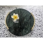Home Decorative Modern Green Square Marble Serving Tray