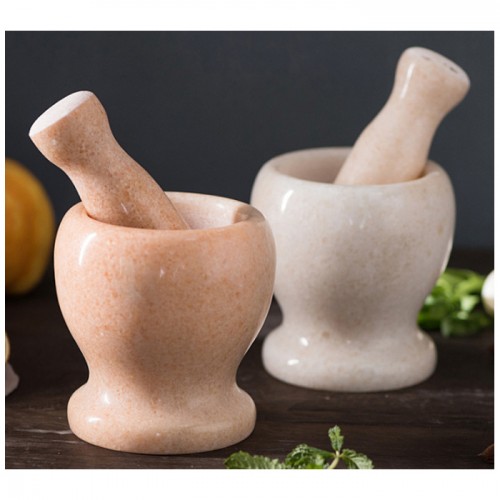 Colorful Marble Mortar and Pestle for Kitchen