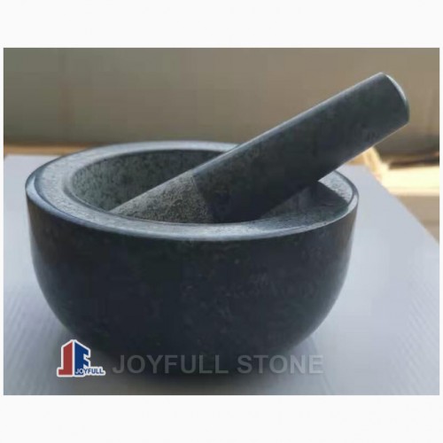 Dark Grey Granite Stone Mortar and Pestle set