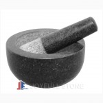 Dark Grey Granite Stone Mortar and Pestle set