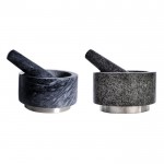 Dark Grey Granite Stone Mortar and Pestle set