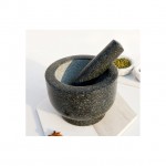 Dark Grey Granite Stone Mortar and Pestle set