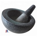 Polished Granite Pestle & Mortar for Herbs and Dry spices