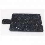 Black Terrazzo Stone Tray with handle