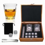 Stone gift set whiskey stones and glasses whiskey chilling rocks set