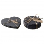 Heart Shape Natural Slate Coasters 