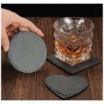 Heart Shape Natural Slate Coasters 