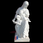 KLB-090, Yellow Marble Mother and Child Statue