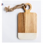 Marble and acacia wood serving boards