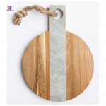 Marble and acacia wood serving boards