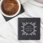 Engraved Stone Square Cup Coasters for Drinks
