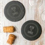 Engraved Stone Cup Coasters for Drink