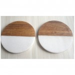 White grey and green colour Natural marble coasters set