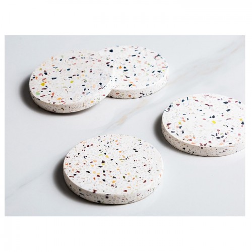 Decorative Terrazzo Stone Coasters for Home Decoration