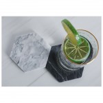 Coaster set marble with gold lines green marble coaster
