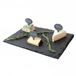 Black slate plate stone cheese board serving board
