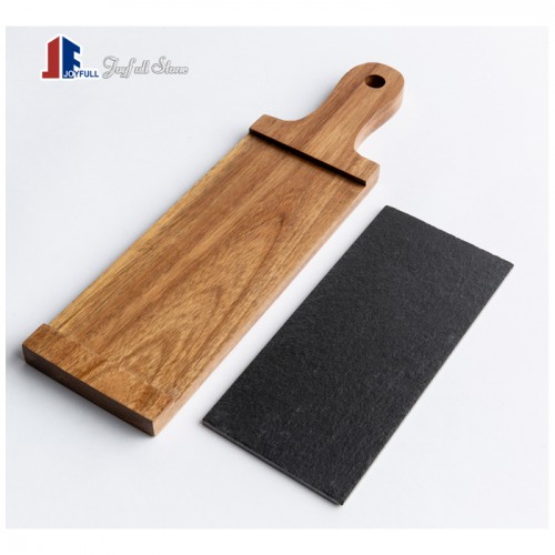 Slate and wood cheese board slate plates