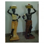 African marble statues black marble sculpture