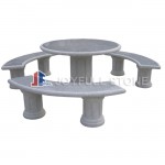 Natural stone patio set solid granite table set