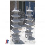 Stone Grey granite pagoda for Japanese garden decor