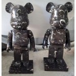 Modern Unique Luxury Marble Bear Sculpture Bearbrick