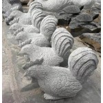KZ-392, Pair of Carved Stone Ducks Sculpture for garden