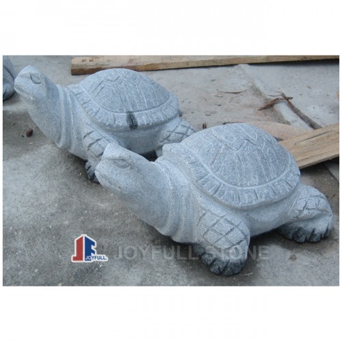 Solid Grey Granite Turtle Sculpture for garden