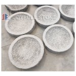 Basalt bird bath for garden decoration