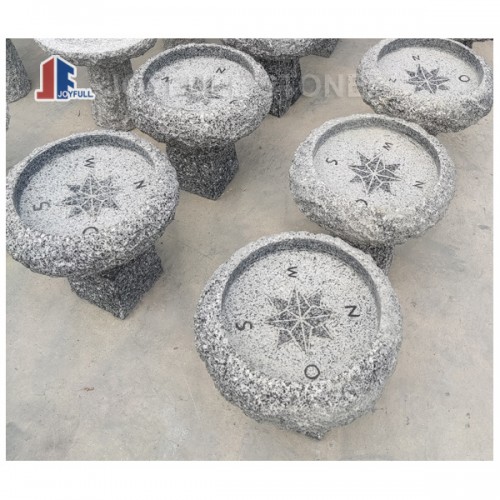 Garden ​Granite Compass Bird baths bowl