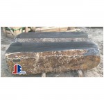 Basalt column bench black basalt boulder stone bench