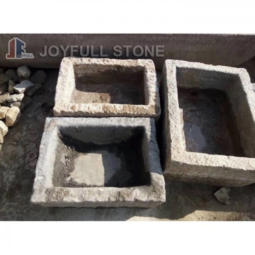 Square Reclaimed Old Blue Stone Troughs