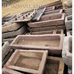 Long Antique Sandstone Trough as garden planter